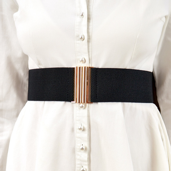 PASEK DAMSKI gumowy PAS ELASTYCZNY klamra szeroki Rozmiar M/L