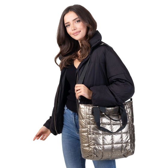 Alessio TOREBKA Damska PIKOWANA TORBA KLASYCZNA Shopper QUILTED