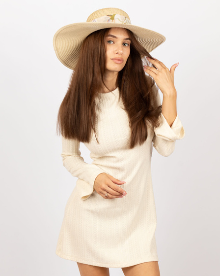 KAPELUSZ plażowy Alessio DAMSKI SŁOMKOWY kokarda letni SŁOMIANY DUŻE RONDO