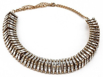 KOLIA naszyjnik ZDOBIONA srebrna złota KRYSZTAŁY