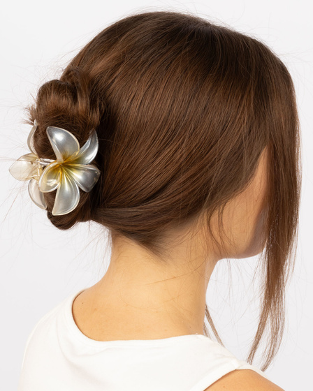 KLAMRA KWIAT szczęka duża SPINKA do włosów kwiatek Kwiat Plumerii HAWAJSKA