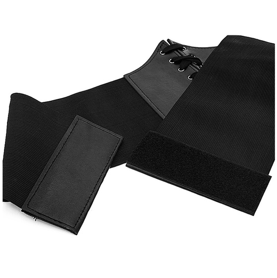 PASEK pas szeroki GORSET czarny GUMOWY SZNUROWANY rozmiar S