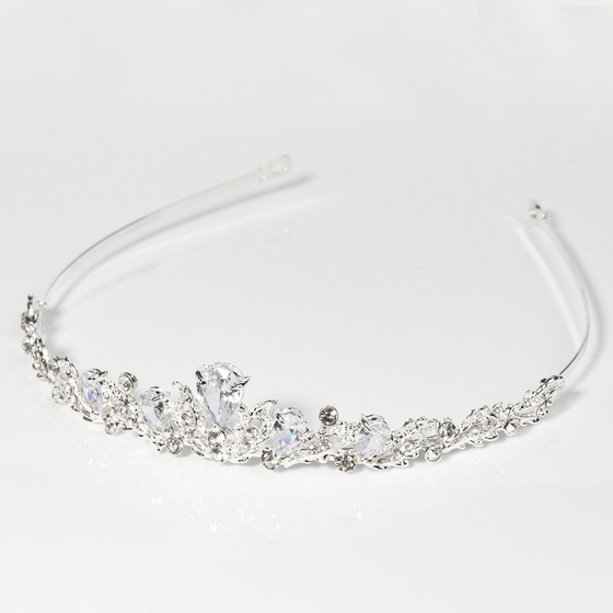 Ozdoba ŚLUBNA damska korona TIARA ślub DIADEM kryształ elegancka