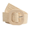 PASEK pas damski PLECIONY elastyczny rafia do sukienki SŁOMIANY PARCIANY 