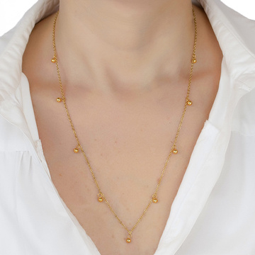 Naszyjnik delikatny STAL SZLACHETNA POZŁACANA