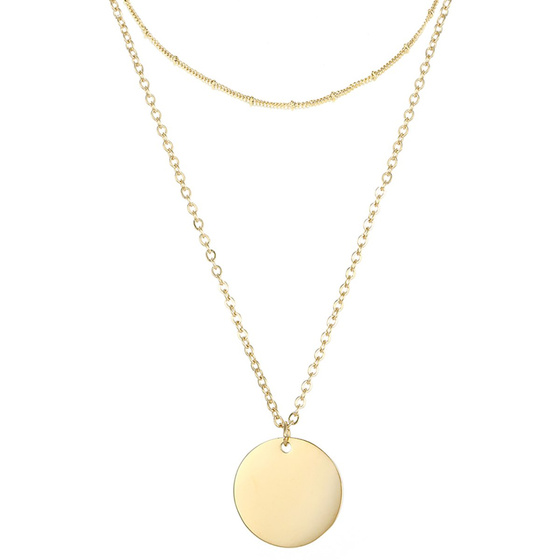 Naszyjnik kuleczki STAL SZLACHETNA POZŁACANA