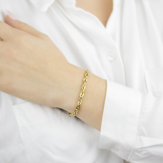 Bransoletka damska STAL SZLACHETNA POZŁACANA