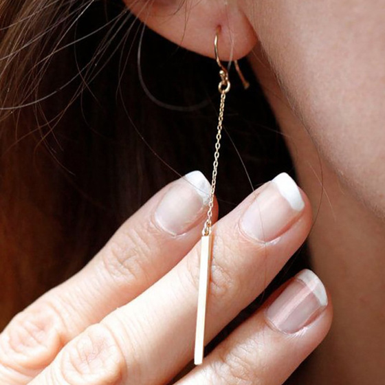 KOLCZYKI długie gold STAL SZLACHETNA POZŁACANA