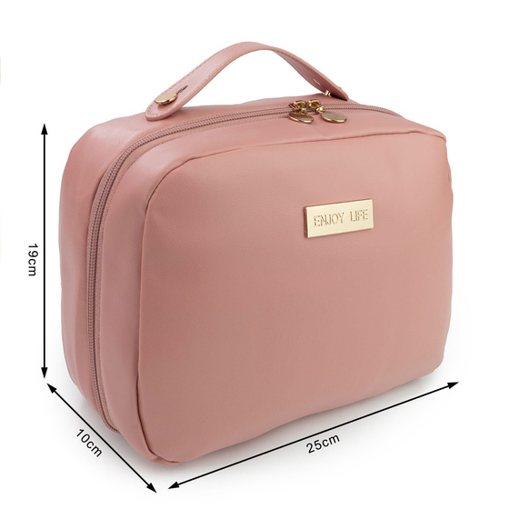 KOSMETYCZKA duża DAMSKA podróżna ORGANIZER na kosmetyki KUFEREK