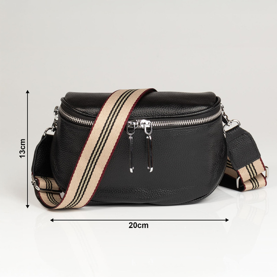 NERKA SASZETKA TOREBKA damska NA RAMIĘ lub na PAS CROSSBODY SKÓRA NATURALNA