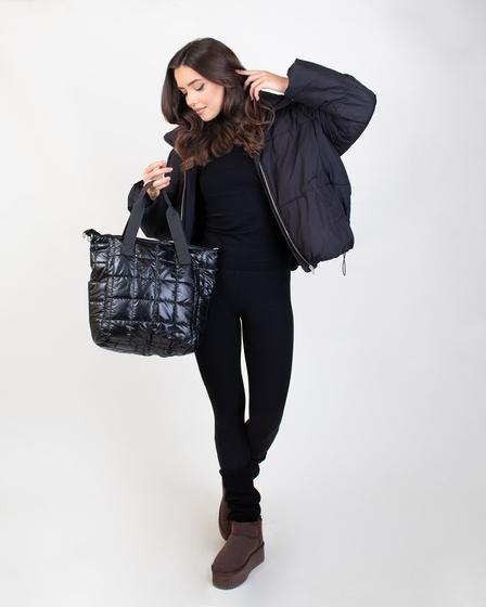 Alessio TOREBKA Damska PIKOWANA TORBA KLASYCZNA Shopper QUILTED