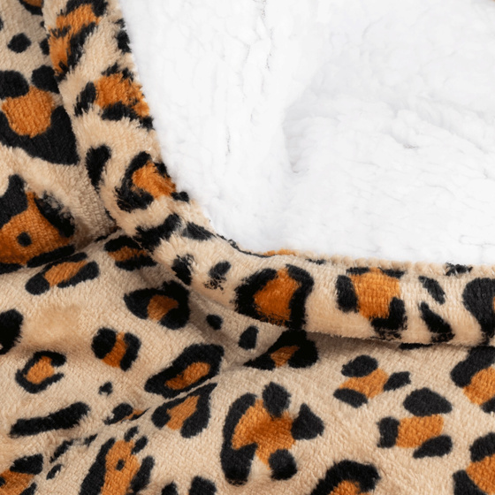 KOCOBLUZA KOC BLUZA CIEPŁA 2w1 GRUBA XXL FUTRZAK POLAR z kapturem OVERSIZE