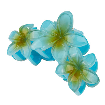 KLAMRA szczęka SPINKA do włosów duża KWIATY kwiatek HAWAJSKA KWIAT PLUMERII