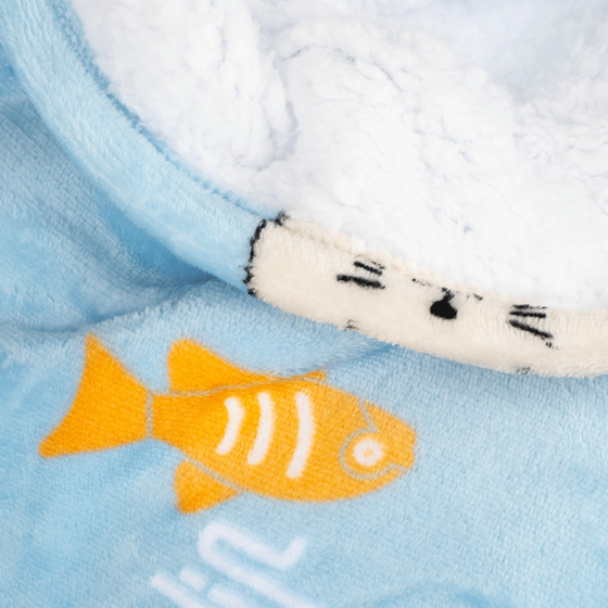 KOCOBLUZA KOC BLUZA CIEPŁA 2w1 GRUBA XXL FUTRZAK POLAR z kapturem OVERSIZE