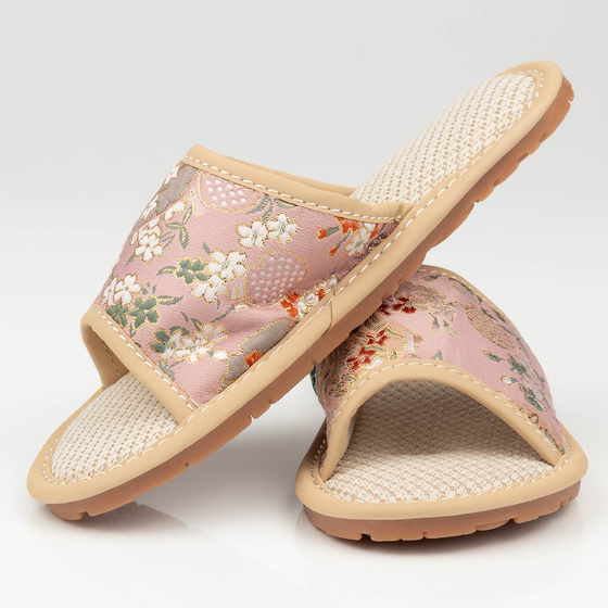 KAPCIE damskie Alessio domowe KWIATY Lekkie Miękkie FOLK r. 38-39