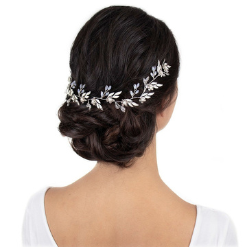 OZDOBA ŚLUBNA do włosów SREBRNA ślub CYRKONIE