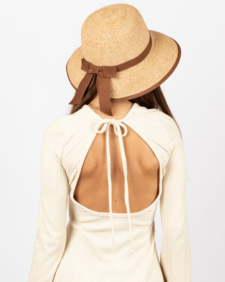 KAPELUSZ DAMSKI Alessio słomkowy boho lato plaża słomiany KOKARDA