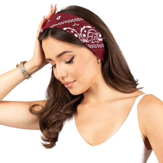 BANDAMKA BANDANA Alessio CHUSTKA CHUSTA bordowa