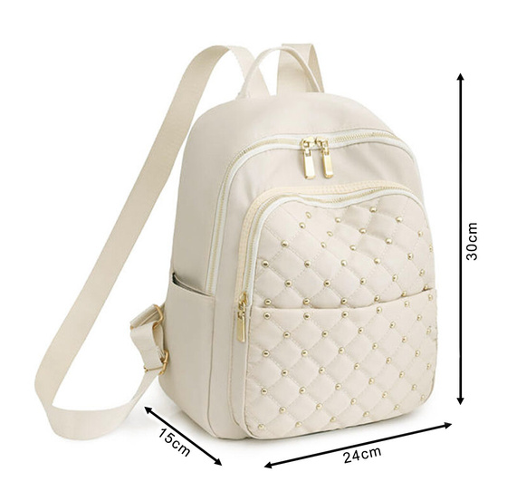 Alessio PLECAK damski POJEMNY miejski szkolny PIKOWANY torba QUILTED