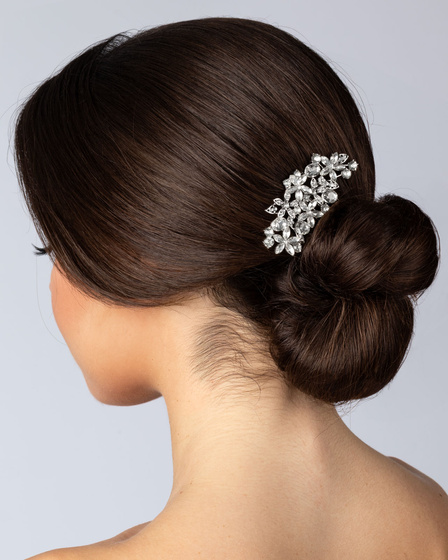 OZDOBA DO WŁOSÓW srebrna ŚLUBNA cyrkonie GRZEBYK