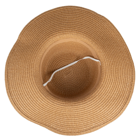 KAPELUSZ plażowy Alessio DAMSKI SŁOMKOWY kokarda letni SŁOMIANY DUŻE RONDO