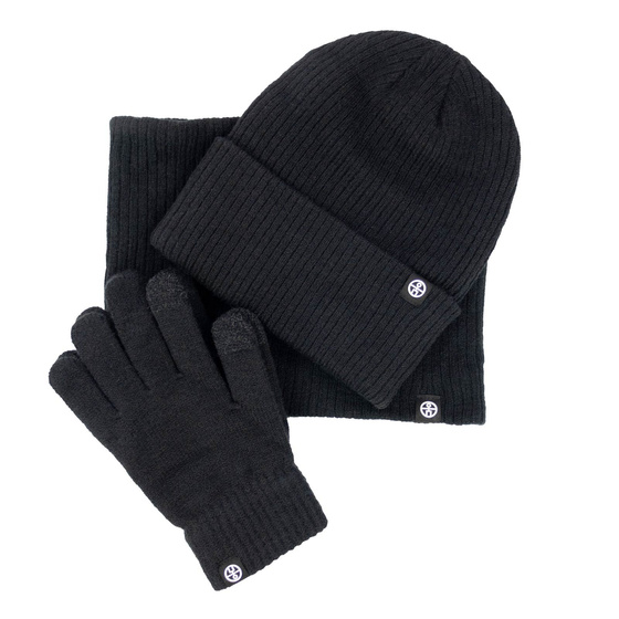 Alessio KOMPLET CZAPKA + KOMIN + RĘKAWICZKI DOTYKOWE ciepły POLAR ZIMOWY
