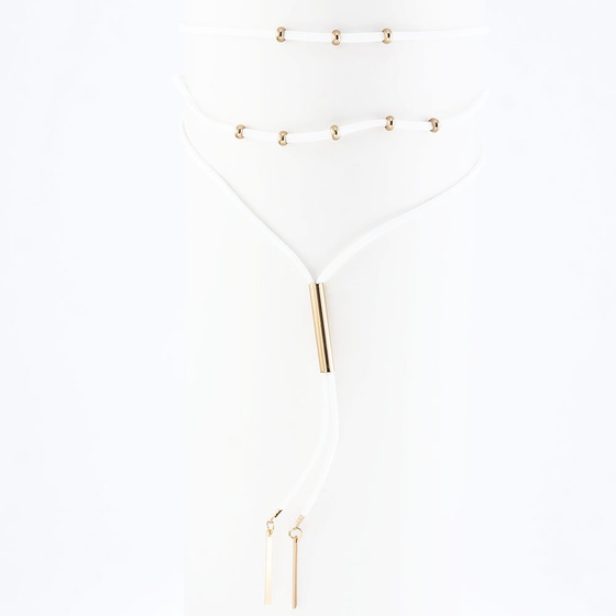 Choker z elementami biały