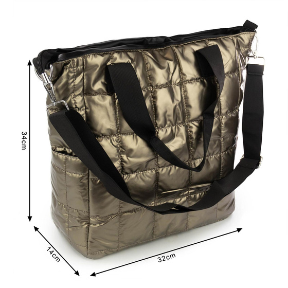 Alessio TOREBKA Damska PIKOWANA TORBA KLASYCZNA Shopper QUILTED