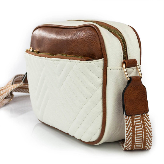 Alessio TOREBKA Damska PIKOWANA CROSSBODY na ramię PASEK QUILTED