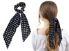 GUMKA do włosów APASZKA kropki CZARNA scrunchies