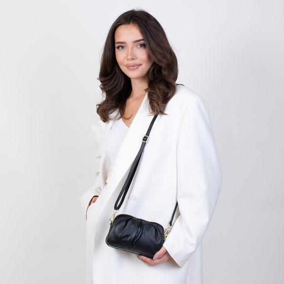 Alessio TOREBKA Damska na ramię CROSSBODY mała SKÓRA NATURALNA