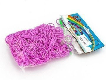 GUMKI ZESTAW LOOM BAND 600 szt. - CE -  FIOLET