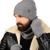 Alessio KOMPLET CZAPKA + KOMIN + RĘKAWICZKI DOTYKOWE ciepły POLAR ZIMOWY