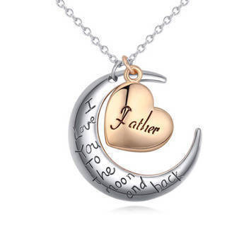 NASZYJNIK na srebrnym łańcuszku FATHER serce