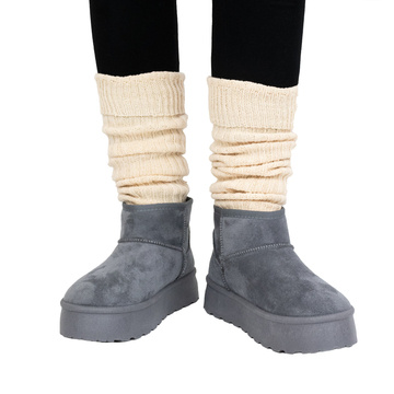 OCIEPLACZE na nogi DAMSKIE CIEPŁE getry długie ZIMA