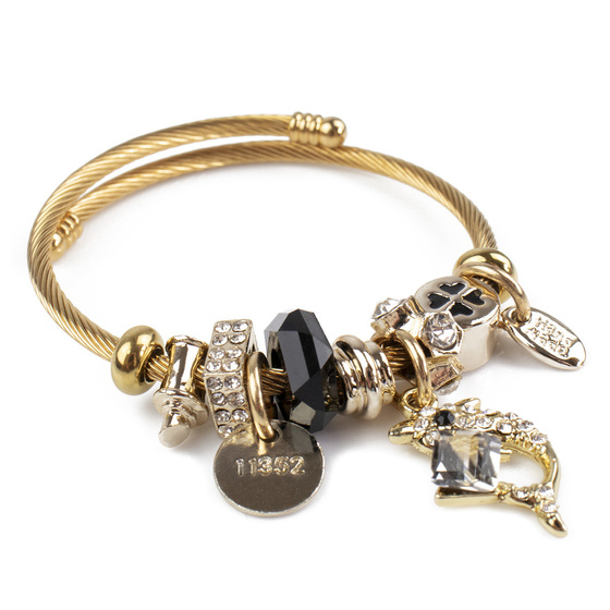 Bransoletka modułowa STAL SZLACHETNA POZŁACANA