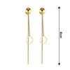 Kolczyki wiszące blaszka STAL SZLACHETNA POZŁACANA