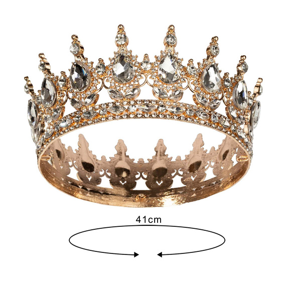 KORONA ŚLUB ozdoba do włosów diadem ŚLUBNY KRYSZTAŁY