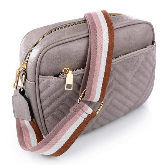 Alessio TOREBKA Damska PIKOWANA CROSSBODY na ramię PASEK QUILTED