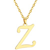 NASZYJNIK litera Z STAL SZLACHETNA POZŁACANA