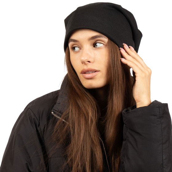 Czapka BEANIE smerfetka oversize MŁODZIEŻOWA ZIMOWA