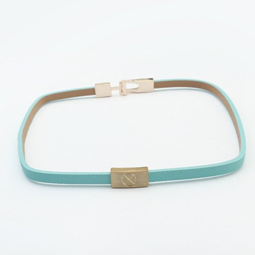 Choker NASZYJNIK cienki jasny miętowy