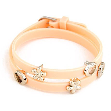 BRANSOLETKA JELLY owijana brzoskwiniowa