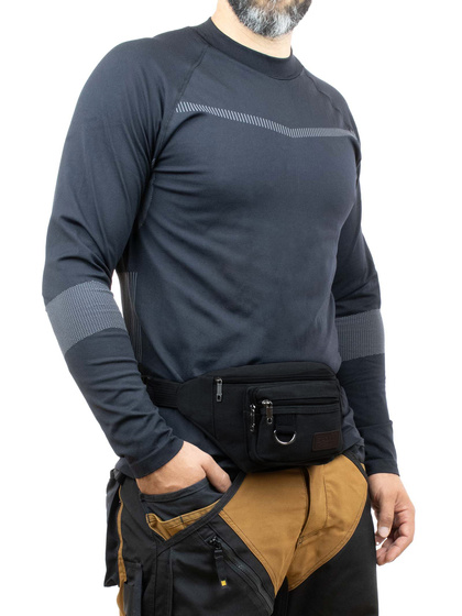 Alessio NERKA Torebka SASZETKA BIODRÓWKA męska POJEMNA z paskiem