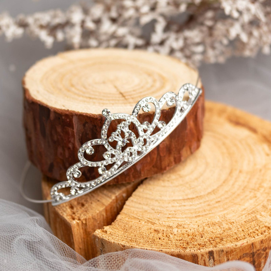 OPASKA do włosów DIADEM ślubna CYRKONIE korona