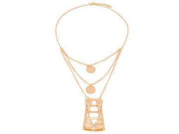 NASZYJNIK na delikatnym łańcuszku ZŁOTY