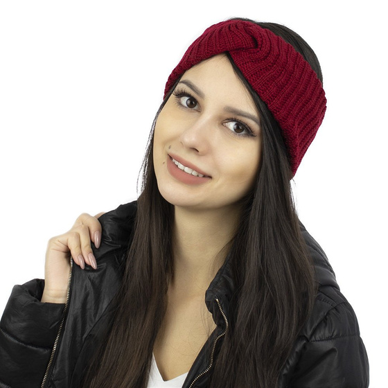 OPASKA DO WŁOSÓW turban na głowę GRUBA zimowa SZEROKA węzeł elastyczna