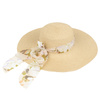 KAPELUSZ plażowy Alessio DAMSKI SŁOMKOWY kokarda letni SŁOMIANY DUŻE RONDO
