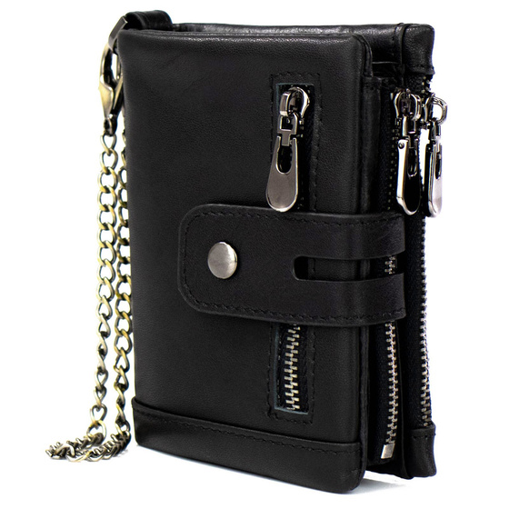 Alessio PORTFEL MĘSKI SKÓRA NATURALNA Block Kart RFID Pudełko PREZENTOWE