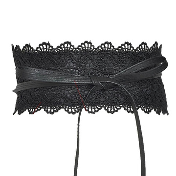 PASEK damski Alessio WIĄZANY do sukienki szeroki Materiałowy BOHO KORONKOWY